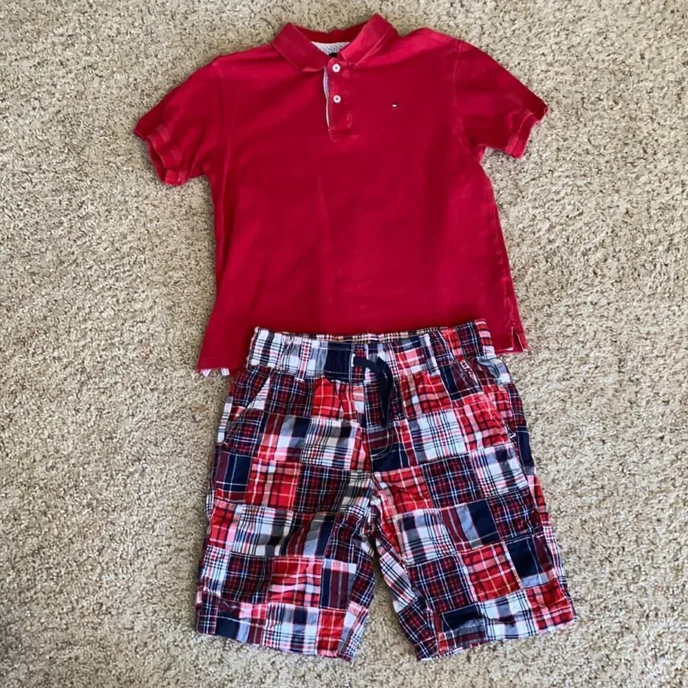 Patriotic short set boys size 7/8.